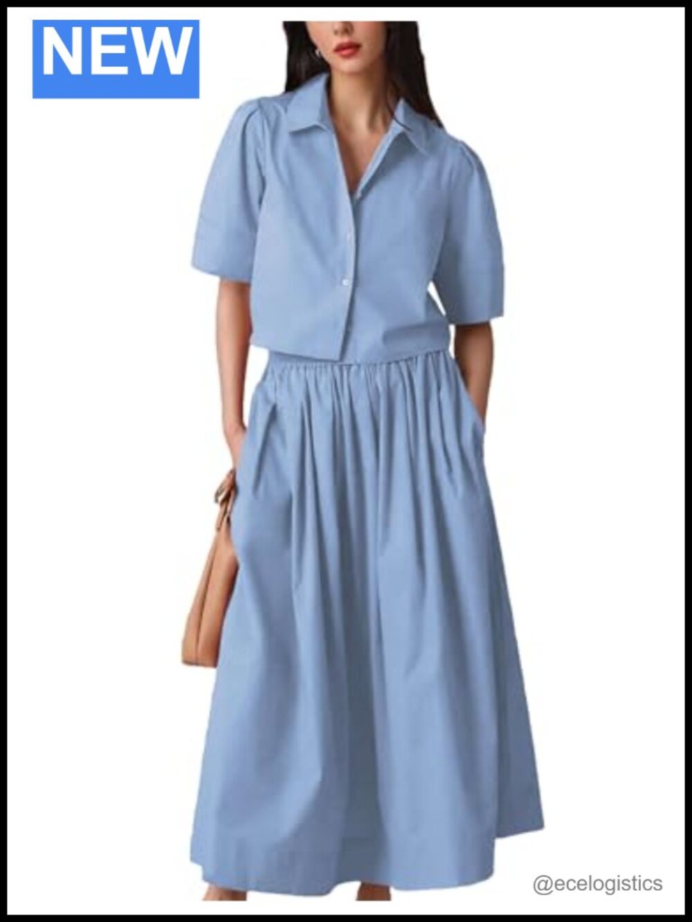 Women's 2 Piece Skirt Set Maxi Dress Cotton Modal Pockets